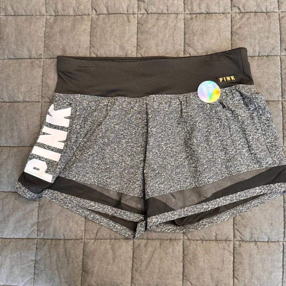 Victoria Secret PINK active running short with base bikini under layer